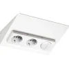 Pistorasia Limente Luxa-32, 30W, 24V LED-virtalähde, kaksoiskytkin, valkoinen