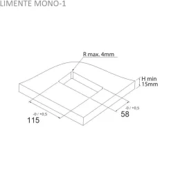 Pistorasia Limente Mono-1 IP54 240V kupari