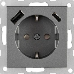 Pistorasia 1-osainen Tamcontrol Visio S 1x USB-C ja 1x USB-A - eri värejä