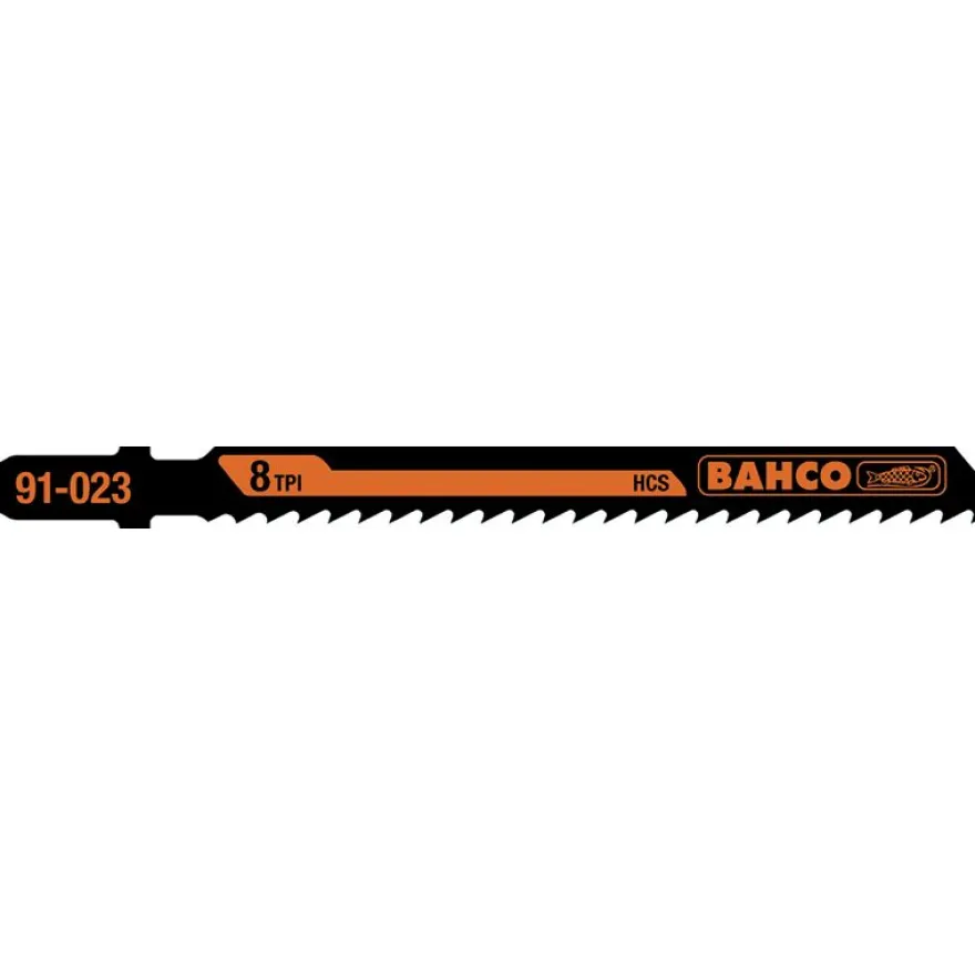 Pistosahanteräsarja Bahco puulle 1,25x100mm 6TPI, 5kpl