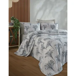 Päiväpeitto + tyynyliina Linento Santo, 160x230cm + 50x70cm, sininen