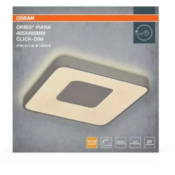 Plafondi Osram Orbis Piana 830 3000K Click DIM hopea, eri kokoja
