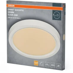 Plafondi Osram Orbis Quickfix Click Dim 830 3000K pyöreä, eri vaihtoehtoja