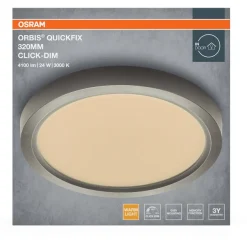 Plafondi Osram Orbis Quickfix Click Dim 830 3000K pyöreä, eri vaihtoehtoja