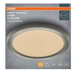 Plafondi Osram Orbis Quickfix Click Dim 830 3000K pyöreä, eri vaihtoehtoja