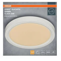 Plafondi Osram Orbis Quickfix Click Dim 830 3000K pyöreä, eri vaihtoehtoja