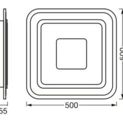 Plafondi Osram Smart+ Wifi Orbis Saddie 500x500mm RGB + TW valkoinen