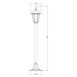 Pollarivalaisin Kartano PKP-I-U Ø 225x1150 mm musta