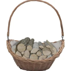 Polttopuukori kahvalla, 57x46,5x52cm, Brown Willow