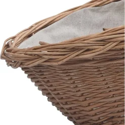 Polttopuukori kahvalla, 57x46,5x52cm, Brown Willow