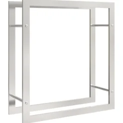 Polttopuuteline 80x28x86 cm ruostumaton teräs