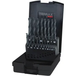 Poranteräsarja Terrax Ø1-10mm, HSS-R, 19-os. DIN338