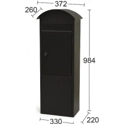 Postilaatikko Habo 9445b, musta