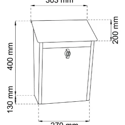 Postilaatikko Habo Classic 9441b, harmaa