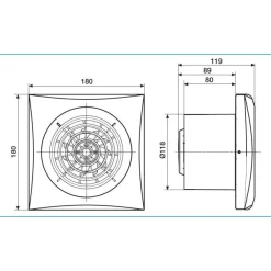 Puhallin Thermex Silent 200 CRZ