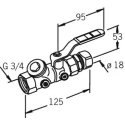 Pumppuventtiili Oras DN20/18 413018