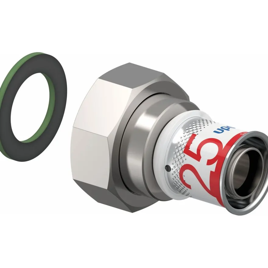 Puristusliitin Uponor S-Press Plus 25-G1 1/4"SN pyörivällä mutterilla