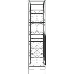 Puutarhakaari portilla 108x45x235 cm teräs musta