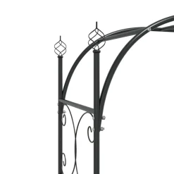 Puutarhakaari portilla 108x45x235 cm teräs musta