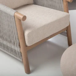 Puutarhakalustesetti Home4You DIANA sohva, 2 nojatuolia ja 2 pöytää, beige
