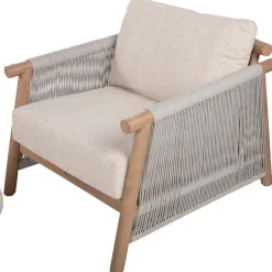 Puutarhakalustesetti Home4You DIANA sohva, 2 nojatuolia ja 2 pöytää, beige