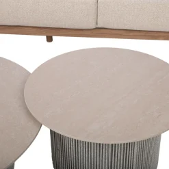 Puutarhakalustesetti Home4You DIANA sohva, 2 nojatuolia ja 2 pöytää, beige