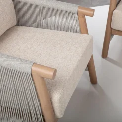 Puutarhakalustesetti Home4You DIANA sohva, 2 nojatuolia ja 2 pöytää, beige