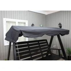 Puutarhakeinu katoksella Baltic Garden Pelle 165cm musta