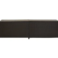 Puutarhan säilytyslaatikko, polyrottinki, 200x50x60 cm, ruskea