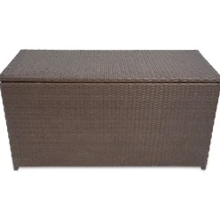 Puutarhan säilytyslaatikko, 120x50x60 cm, ruskea polyrottinki