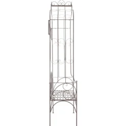 Puutarhapenkki 122 cm, rauta, antiikinruskea
