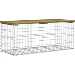 Puutarhapenkki kivikorilla 103x44x42 cm kyllästetty mänty