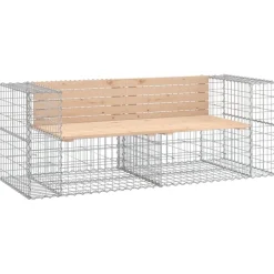 Puutarhapenkki kivikorilla 184x71x65,5 cm, mänty