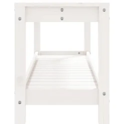 Puutarhapenkki valkoinen 108x35x45 cm, mänty