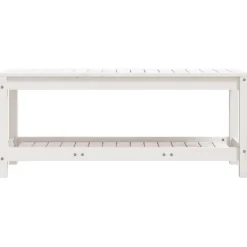 Puutarhapenkki valkoinen 108x35x45 cm, mänty
