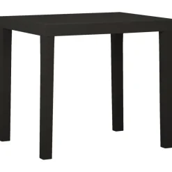 Puutarhapöytä antrasiitti 79x65x72 cm muovi