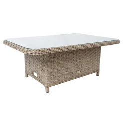 Puutarhapöytä Home4you Pacific, 120x80cm, korkeussäädettävä, beige