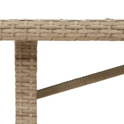 Puutarhapöytä polyrottinki, 190x80x75 cm, eri pöytälevymateriaalit ja värit (33233)