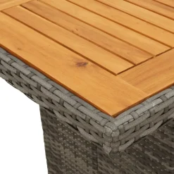 Puutarhapöytä polyrottinki, 190x80x75 cm, eri pöytälevymateriaalit ja värit (33233)
