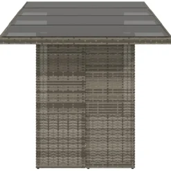 Puutarhapöytä polyrottinki, 190x80x75 cm, eri pöytälevymateriaalit ja värit (33233)