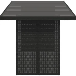 Puutarhapöytä polyrottinki, 190x80x75 cm, eri pöytälevymateriaalit ja värit (33233)