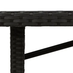Puutarhapöytä polyrottinki, 190x80x75 cm, eri pöytälevymateriaalit ja värit (33233)