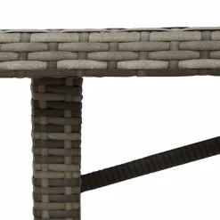 Puutarhapöytä polyrottinki, 190x80x75 cm, eri pöytälevymateriaalit ja värit (33233)