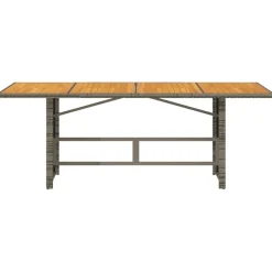 Puutarhapöytä polyrottinki, 190x80x75 cm, eri pöytälevymateriaalit ja värit (33233)
