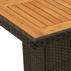 Puutarhapöytä polyrottinki, 190x80x75 cm, eri pöytälevymateriaalit ja värit (33233)