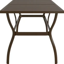 Puutarhapöytä, ruskea/teräs, eri kokoja