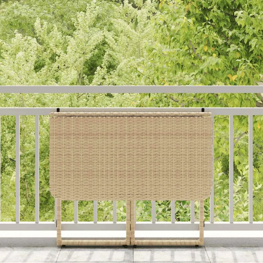 Puutarhapöytä taitettava, 90x51x75 cm polyrottinki, eri värejä (44742)