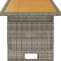 Puutarhapöytä, 100x50x43/63cm, akasiapuu ja polyrottinki, eri värejä