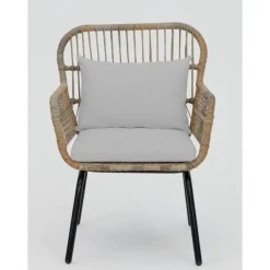 Puutarhasetti Tenstar Kap Verde, 2 tuolia ja 1 pöytä, vaaleanharmaa