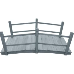 Puutarhasilta 140x60x56 cm kuusi harmaa